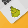 Classic Mean Dr. Seuss Grinch Face – Holiday Mischief Sticker