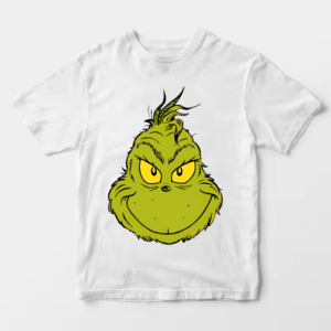 Men’s Classic Mean Dr. Seuss Grinch Face – Holiday Mischief Unisex T-Shirt