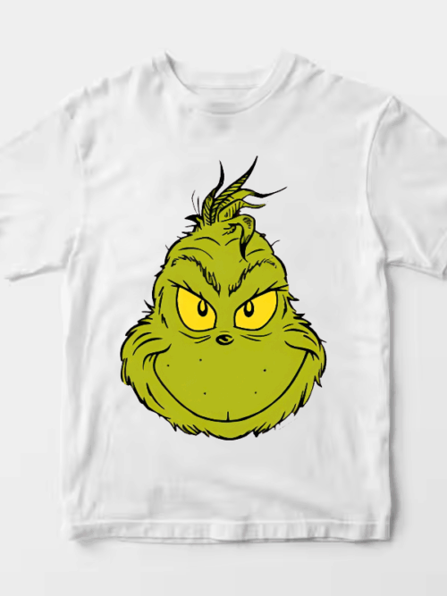Men’s Classic Mean Dr. Seuss Grinch Face – Holiday Mischief Unisex T-Shirt