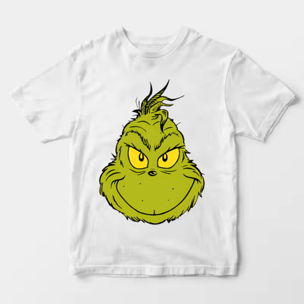 Men’s Classic Mean Dr. Seuss Grinch Face – Holiday Mischief Unisex T-Shirt