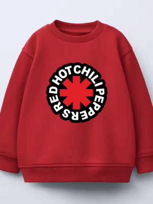 Classic Red Hot Chili Peppers Emblem Crewneck Sweatshirt