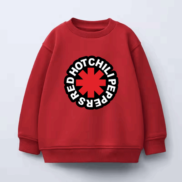 Classic Red Hot Chili Peppers Emblem Crewneck Sweatshirt