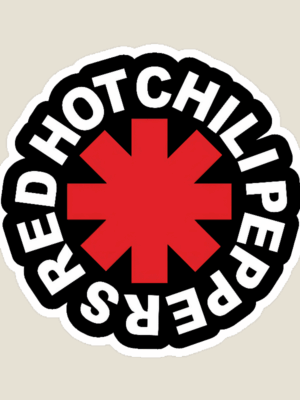 Classic Red Hot Chili Peppers Emblem Sticker