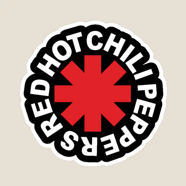 Classic Red Hot Chili Peppers Emblem Sticker