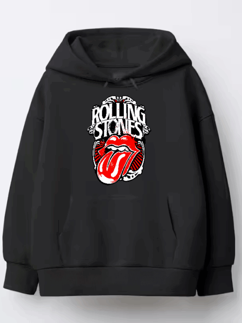 Classic Rock Forever Rolling Stone Music Retro Hoodie