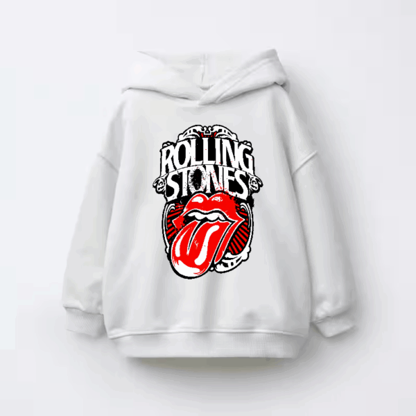 Classic Rock Forever Rolling Stone Music Retro Kids Hoodie