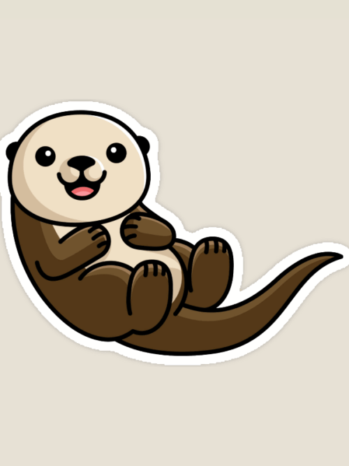 Coastal Cutie Sea Otter Charm Sticker