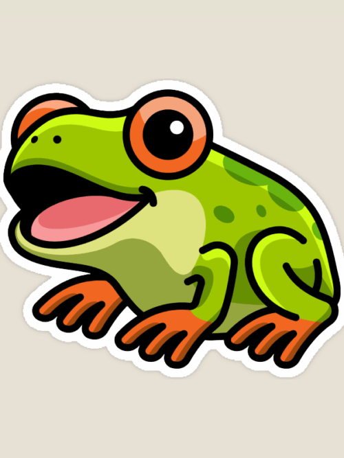 Colorful Red-Eyed Tree Frog Sticker