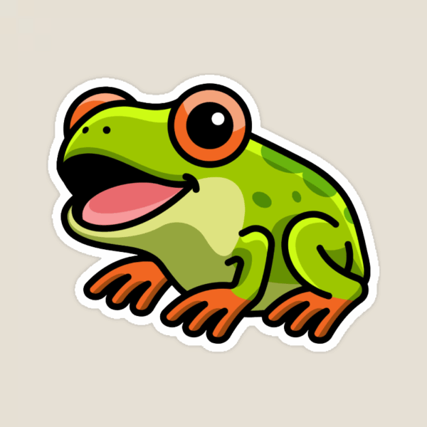 Colorful Red-Eyed Tree Frog Sticker Colorful Red-Eyed Tree Frog Sticker