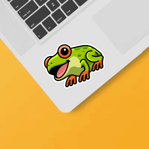 Colorful Red-Eyed Tree Frog Sticker Colorful Red-Eyed Tree Frog Sticker