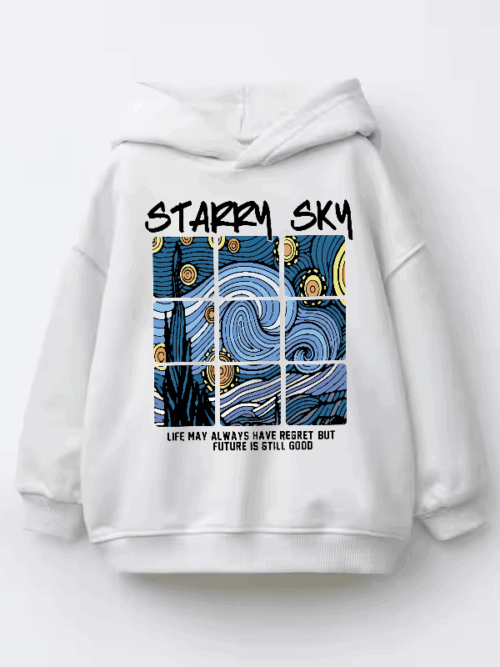 Cosmic Starry Sky Future Hope Vibes Kids Hoodie
