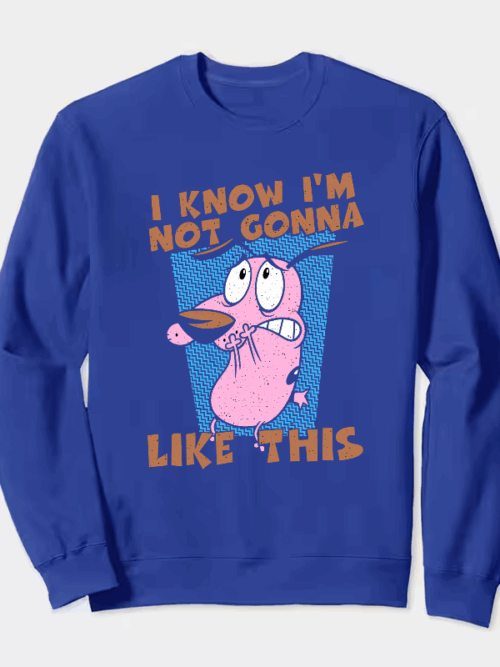 Courage Cowardly Dog Total Freakout Crewneck Sweatshirt