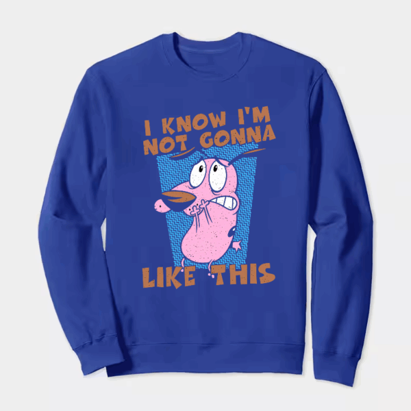 Courage Cowardly Dog Total Freakout Crewneck Sweatshirt