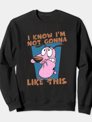 Courage Cowardly Dog Total Freakout Crewneck Sweatshirt