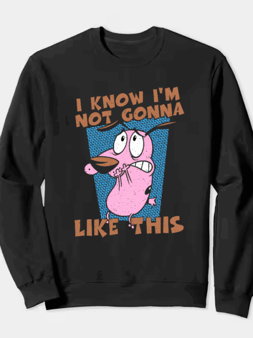 Courage Cowardly Dog Total Freakout Crewneck Sweatshirt