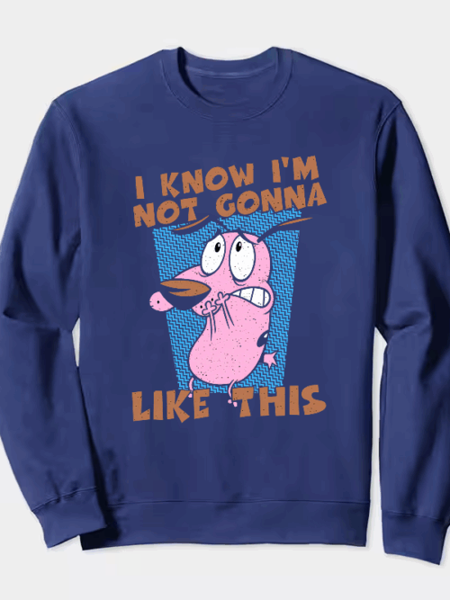 Courage Cowardly Dog Total Freakout Crewneck Sweatshirt