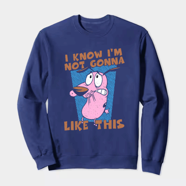 Courage Cowardly Dog Total Freakout Crewneck Sweatshirt