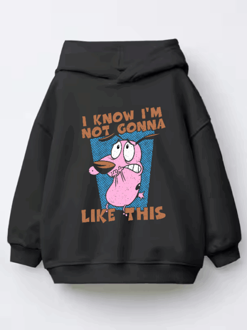 Courage Cowardly Dog Total Freakout Kids Hoodie
