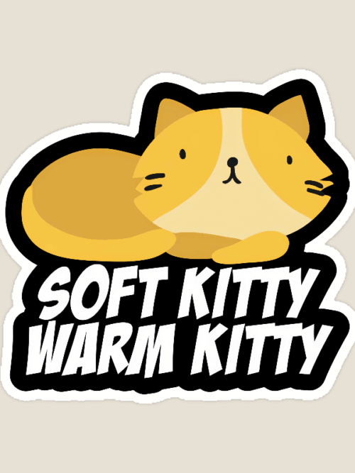 Cozy Comfort with Soft Kitty Big Bang Theory  Sticker