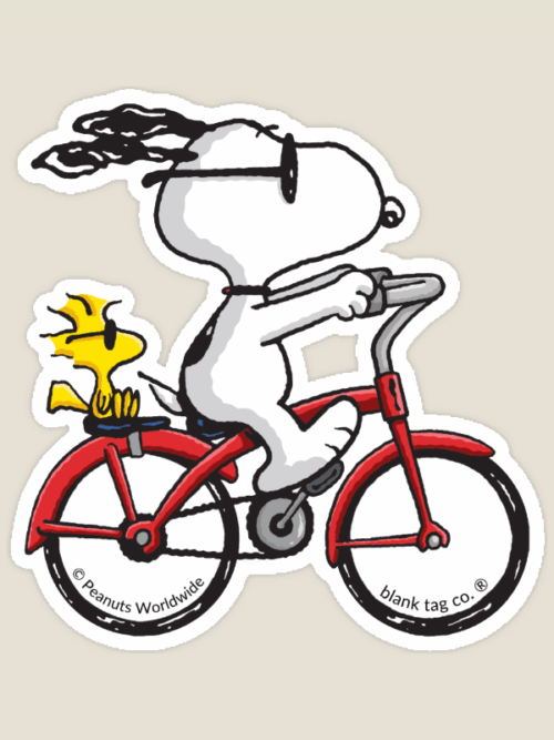 Cruisin’ Snoopy Bike Day Peanuts Sticker