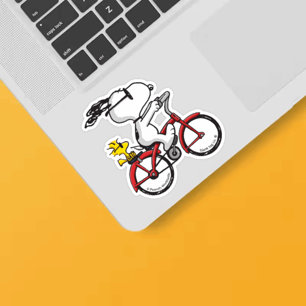 Cruisin’ Snoopy Bike Day Peanuts Sticker
