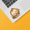 Curious Monkey Art Sticker