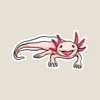 Cute Axolotl Water Dragon Smiling Amphibian Sticker