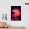 Cyberpunk City Dreams Neon Retro Wave Aesthetic Poster