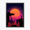 Cyberpunk City Dreams Neon Retro Wave Aesthetic Poster