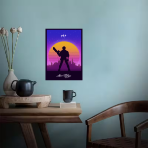 Cyberpunk City Glow Neo Tokyo Retro Anime Vibes Poster