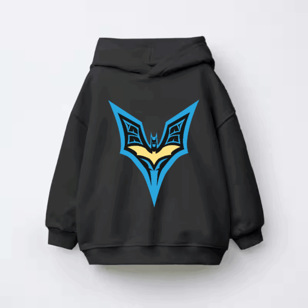 Dark Guardian Batman Blue Wings Kids Hoodie