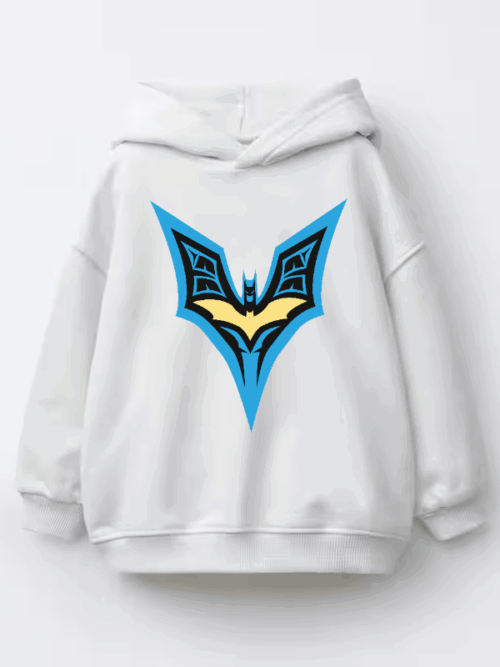Dark Guardian Batman Blue Wings Kids Hoodie