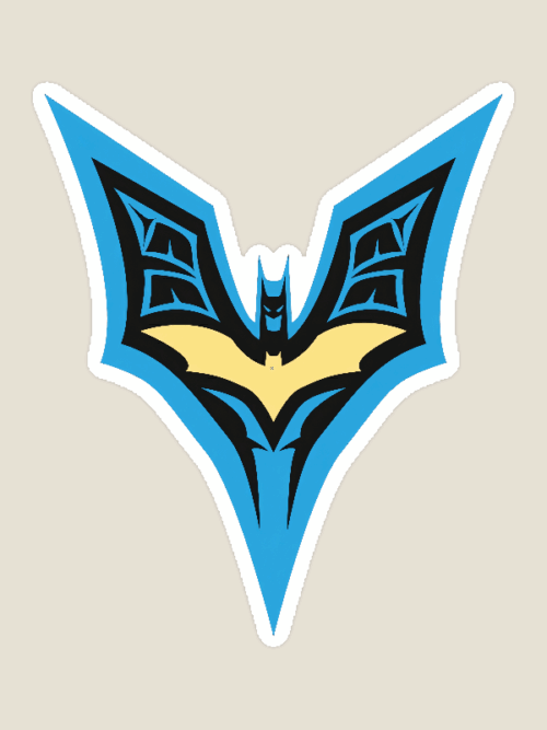 Dark Guardian Batman Blue Wings Sticker