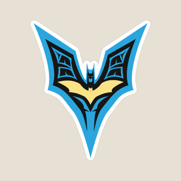 Dark Guardian Batman Blue Wings Sticker
