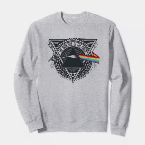 Dark Side Moon Prism Pink Floyd Tribute Crewneck Sweatshirt