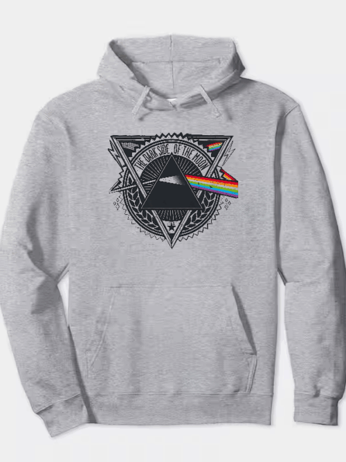 Dark Side Moon Prism Pink Floyd Tribute Hoodie