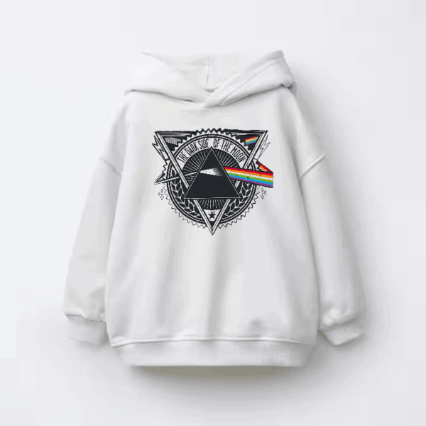 Dark Side Moon Prism Pink Floyd Tribute Kids Hoodie