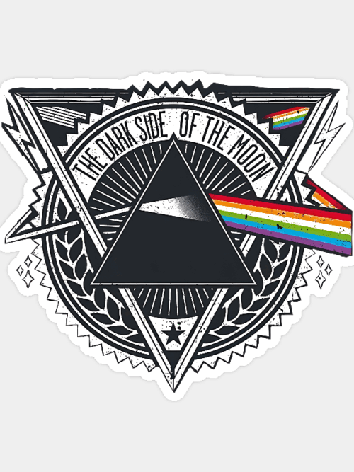 Dark Side Moon Prism Pink Floyd Tribute Sticker
