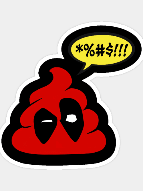 Deadpool Bathroom Break Sticker