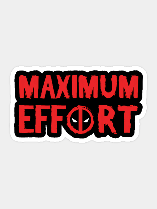 Deadpool Maximum Effort Mode Sticker