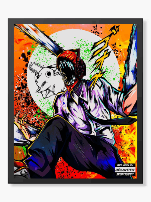 Denji Unleashed – Chainsaw Man Anime Poster
