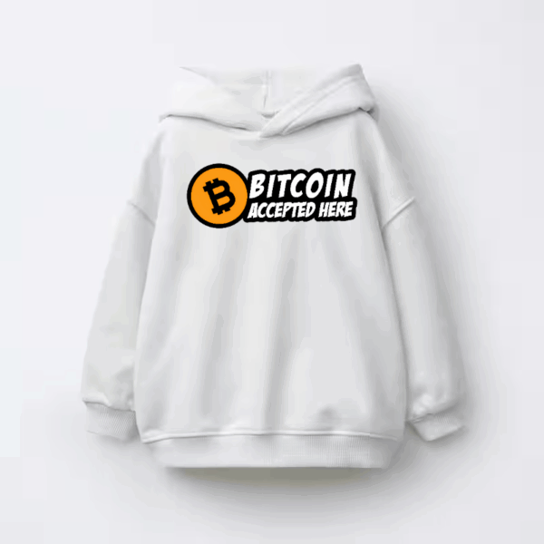 Digital Currency Crypto Bitcoin Accepted Here Kids Hoodie