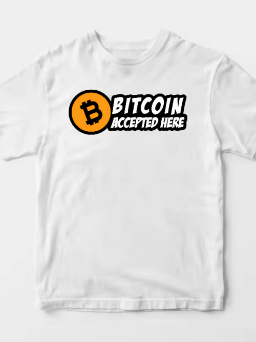 Digital Currency Crypto Bitcoin Accepted Here Unisex T-Shirt