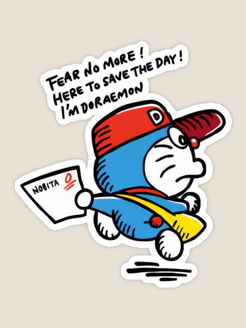 Doraemon Brings Nobita’s Test Results Sticker