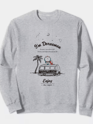 Doremon Moonlight Beach Vibes Crewneck Sweatshirt