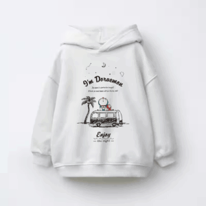 Doremon Moonlight Beach Vibes Kids Hoodie