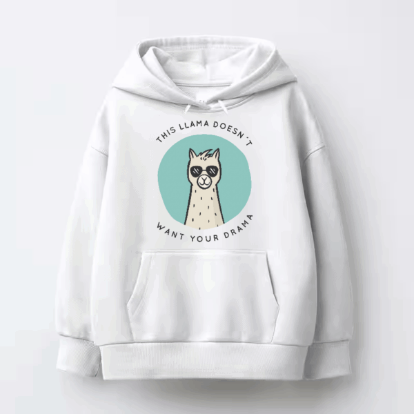 Drama Free Zone Llama Style Hoodie