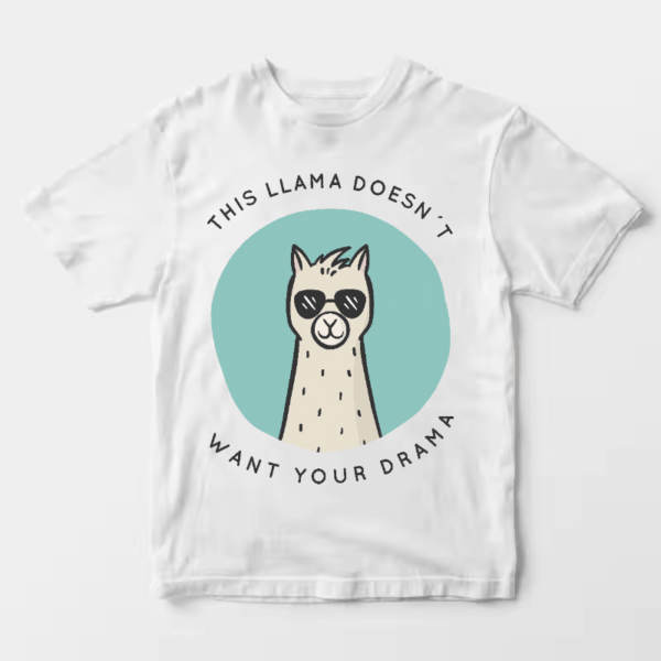 Drama Free Zone Llama Style Unisex T-Shirt