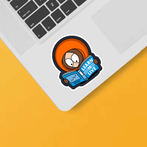 earn to Live Kenny McCormick South Park Deep Thought Sticker