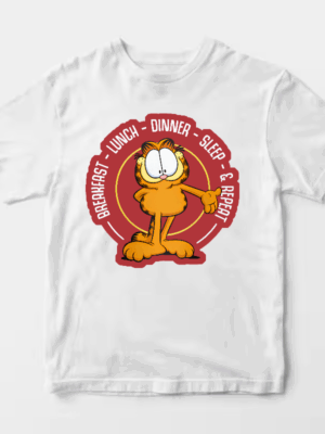 Eat Sleep Repeat Garfield Daily Routine Mood Unisex T-Shirt